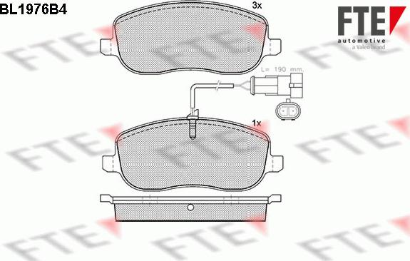 FTE 9010566 - Гальмівні колодки, дискові гальма autozip.com.ua