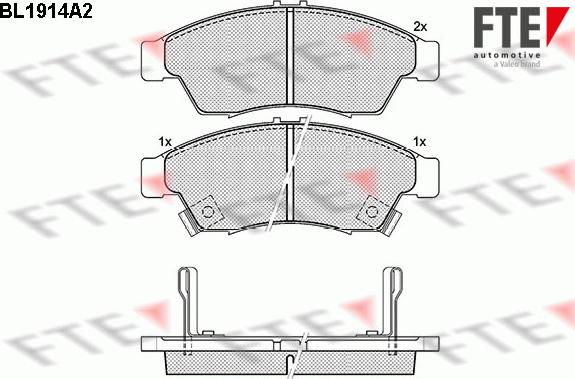 FTE 9010504 - Гальмівні колодки, дискові гальма autozip.com.ua