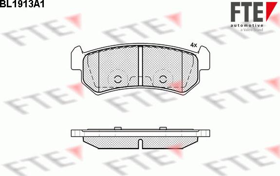 FTE 9010503 - Гальмівні колодки, дискові гальма autozip.com.ua