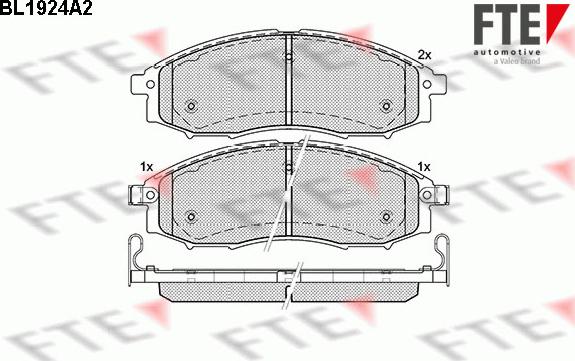 FTE BL1924A2 - Гальмівні колодки, дискові гальма autozip.com.ua