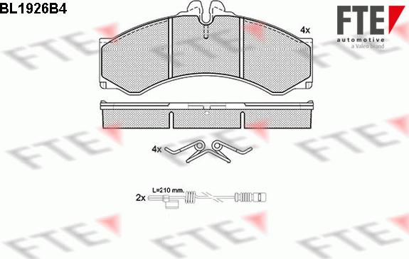 FTE 9010513 - Гальмівні колодки, дискові гальма autozip.com.ua