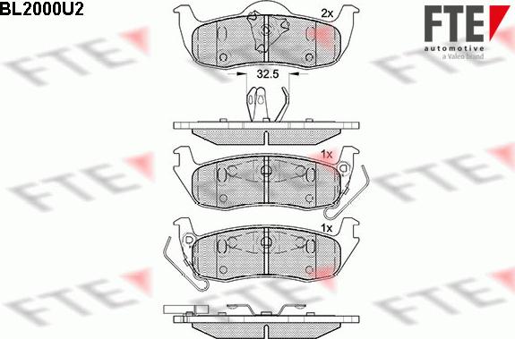 FTE BL2000U2 - Гальмівні колодки, дискові гальма autozip.com.ua