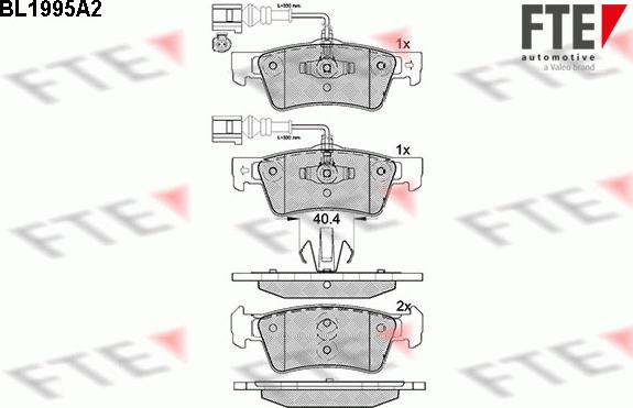 FTE 9010583 - Гальмівні колодки, дискові гальма autozip.com.ua