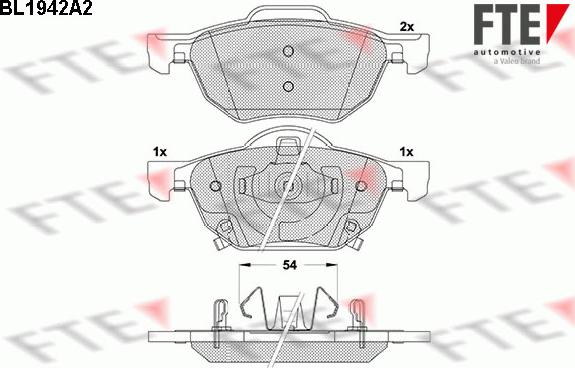 FTE BL1942A2 - Гальмівні колодки, дискові гальма autozip.com.ua