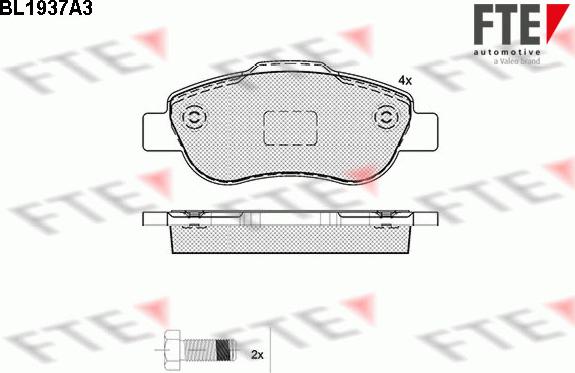 FTE 9010526 - Гальмівні колодки, дискові гальма autozip.com.ua