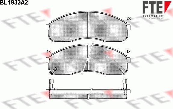 FTE 9010523 - Гальмівні колодки, дискові гальма autozip.com.ua