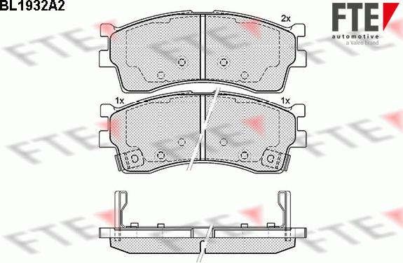 FTE BL1932A2 - Гальмівні колодки, дискові гальма autozip.com.ua