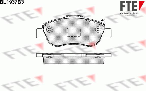 FTE 9010527 - Гальмівні колодки, дискові гальма autozip.com.ua