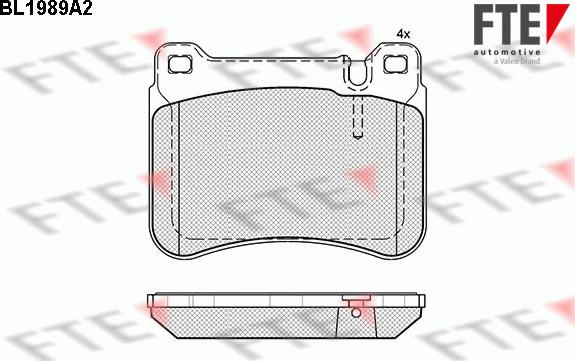 FTE BL1989A2 - Гальмівні колодки, дискові гальма autozip.com.ua