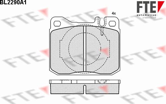 FTE 9010698 - Гальмівні колодки, дискові гальма autozip.com.ua