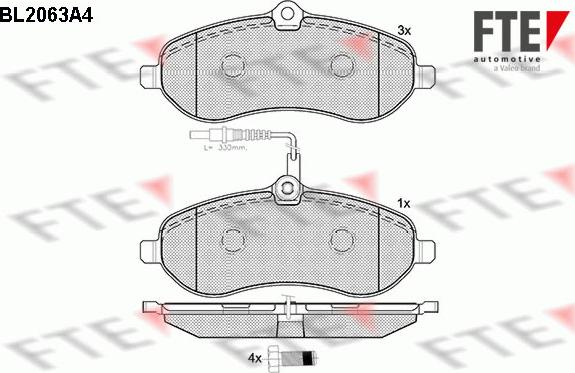 FTE BL2063A4 - Гальмівні колодки, дискові гальма autozip.com.ua