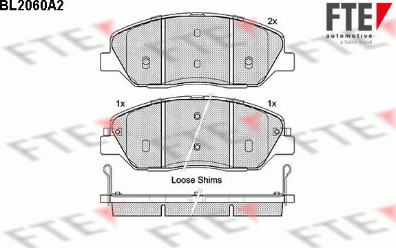 FTE 9010643 - Гальмівні колодки, дискові гальма autozip.com.ua