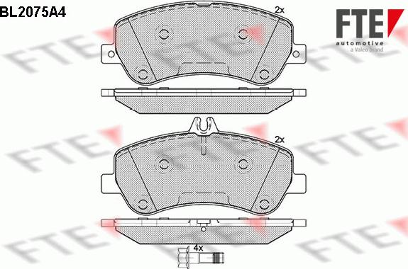 FTE 9010659 - Гальмівні колодки, дискові гальма autozip.com.ua