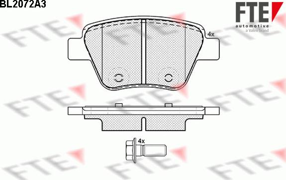 FTE 9010656 - Гальмівні колодки, дискові гальма autozip.com.ua