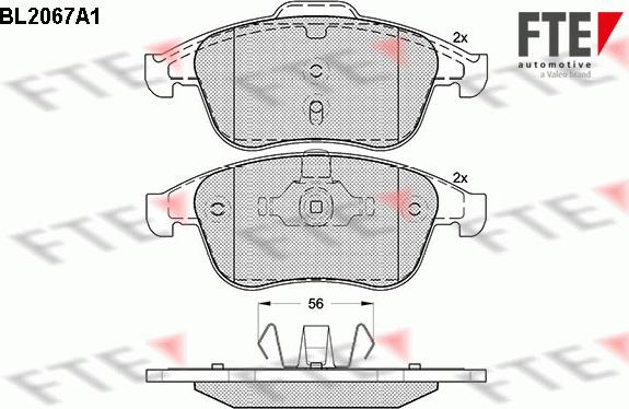 FTE 9010650 - Гальмівні колодки, дискові гальма autozip.com.ua