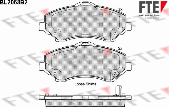 FTE 9010652 - Гальмівні колодки, дискові гальма autozip.com.ua