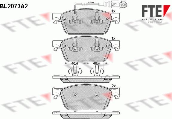 FTE 9010657 - Гальмівні колодки, дискові гальма autozip.com.ua