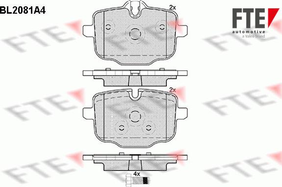 FTE 9010665 - Гальмівні колодки, дискові гальма autozip.com.ua