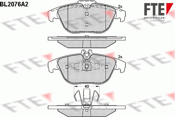 FTE 9010660 - Гальмівні колодки, дискові гальма autozip.com.ua