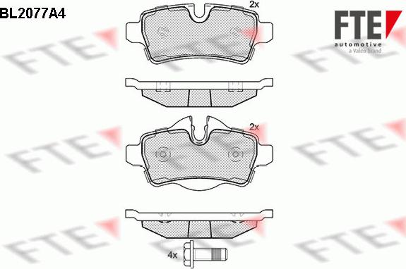 FTE 9010661 - Гальмівні колодки, дискові гальма autozip.com.ua