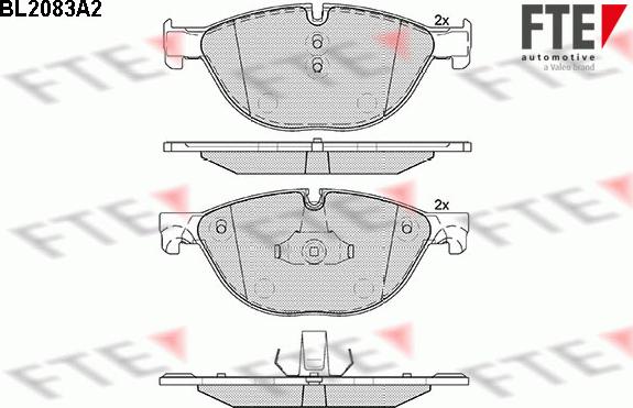 FTE BL2083A2 - Гальмівні колодки, дискові гальма autozip.com.ua