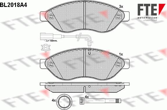 FTE 9010604 - Гальмівні колодки, дискові гальма autozip.com.ua