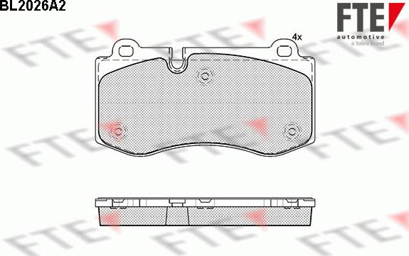 FTE 9010614 - Гальмівні колодки, дискові гальма autozip.com.ua