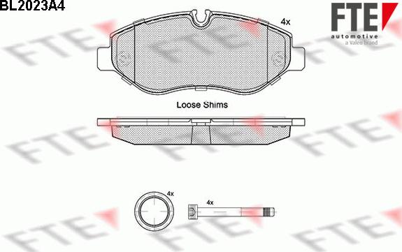 FTE 9010610 - Гальмівні колодки, дискові гальма autozip.com.ua