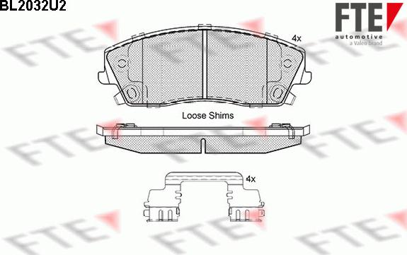 FTE 9010618 - Гальмівні колодки, дискові гальма autozip.com.ua