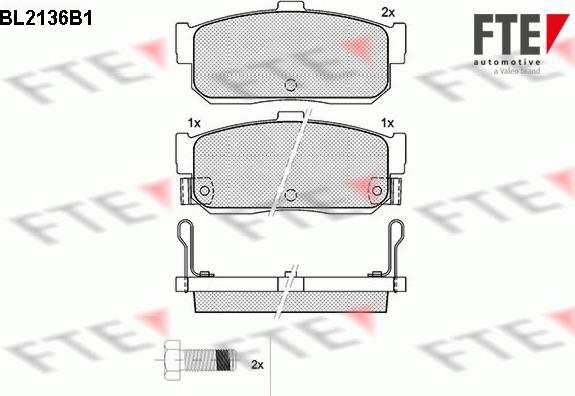 FTE 9010684 - Гальмівні колодки, дискові гальма autozip.com.ua