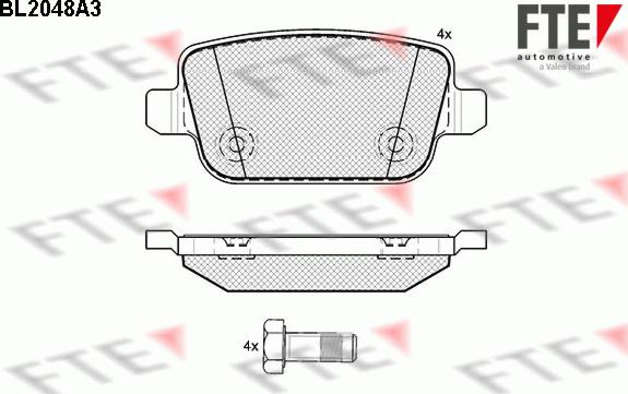 FTE BL2048A3 - Гальмівні колодки, дискові гальма autozip.com.ua