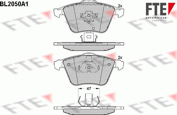 FTE BL2050A1 - Гальмівні колодки, дискові гальма autozip.com.ua