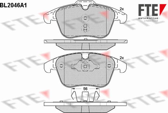 FTE 9010632 - Гальмівні колодки, дискові гальма autozip.com.ua