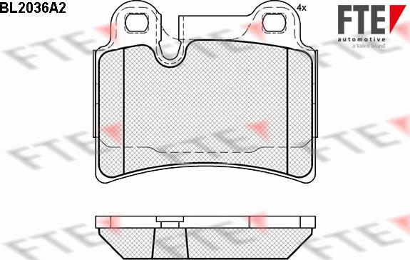 FTE 9010621 - Гальмівні колодки, дискові гальма autozip.com.ua