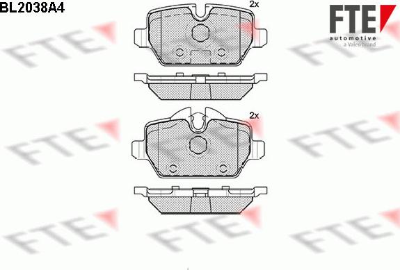 FTE 9010623 - Гальмівні колодки, дискові гальма autozip.com.ua