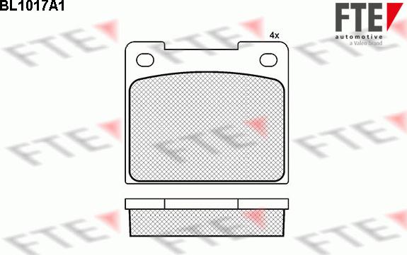 FTE BL1017A1 - Гальмівні колодки, дискові гальма autozip.com.ua