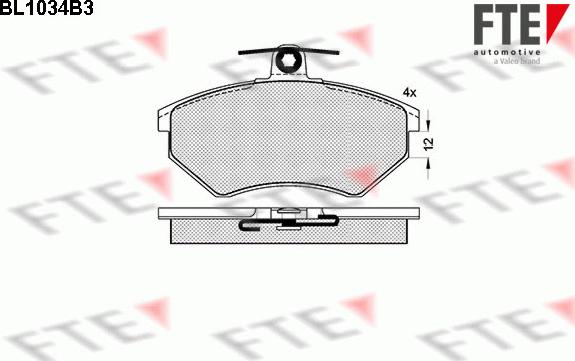 FTE 9010014 - Гальмівні колодки, дискові гальма autozip.com.ua