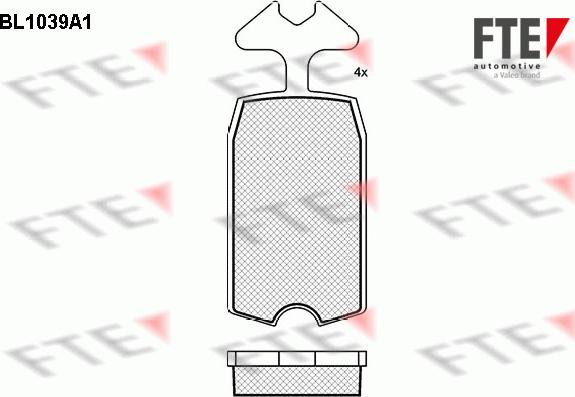 FTE 9010018 - Гальмівні колодки, дискові гальма autozip.com.ua