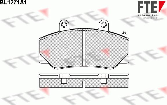 FTE BL1271A1 - Гальмівні колодки, дискові гальма autozip.com.ua