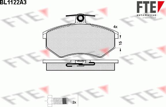 FTE 9010034 - Гальмівні колодки, дискові гальма autozip.com.ua