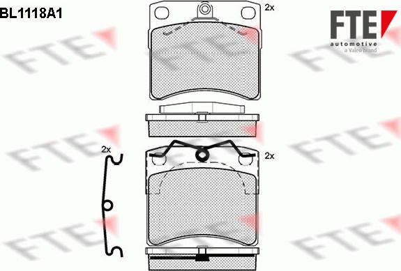 FTE BL1118A1 - Гальмівні колодки, дискові гальма autozip.com.ua