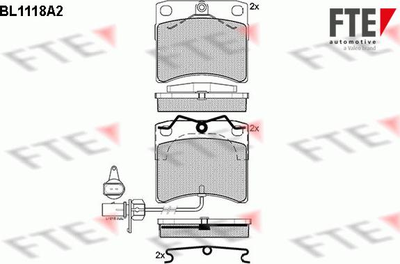 FTE 9010032 - Гальмівні колодки, дискові гальма autozip.com.ua