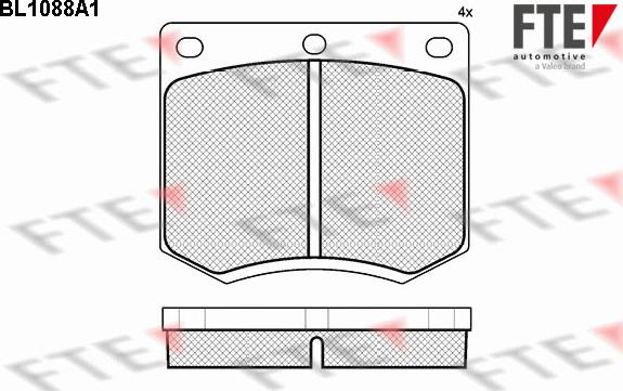 FTE BL1088A1 - Гальмівні колодки, дискові гальма autozip.com.ua