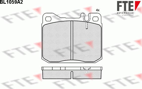 FTE 9010020 - Гальмівні колодки, дискові гальма autozip.com.ua