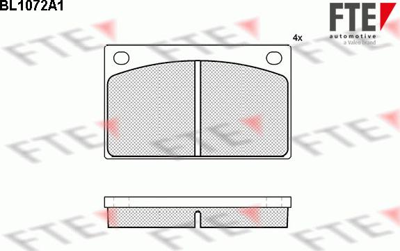 FTE 9010023 - Гальмівні колодки, дискові гальма autozip.com.ua