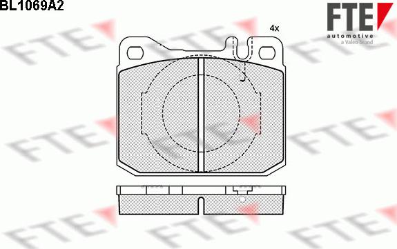 FTE BL1069A2 - Гальмівні колодки, дискові гальма autozip.com.ua