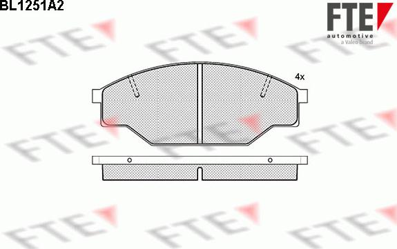 FTE 9010075 - Гальмівні колодки, дискові гальма autozip.com.ua