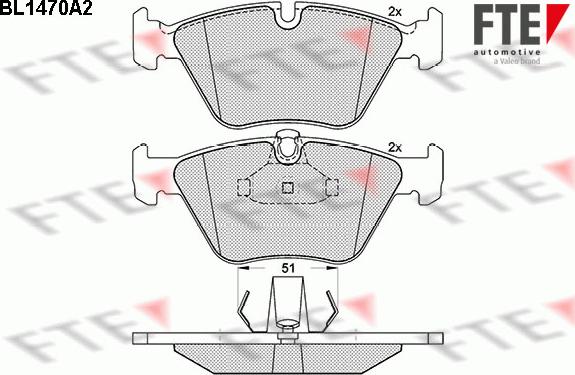 FTE 9010198 - Гальмівні колодки, дискові гальма autozip.com.ua