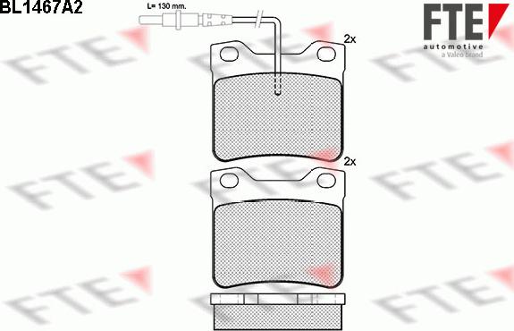 FTE BL1467A2 - Гальмівні колодки, дискові гальма autozip.com.ua