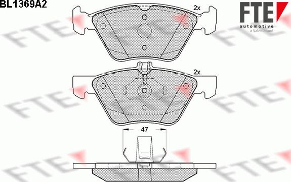 FTE BL1369A2 - Гальмівні колодки, дискові гальма autozip.com.ua